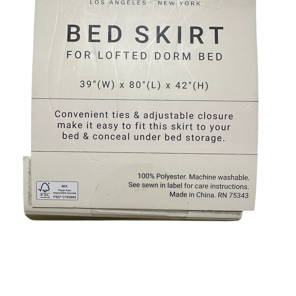 Rachael Zoe Dorm Under Bed Storage Skirt Twin-XL - Picture 4 of 8